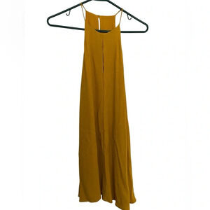 Zara flowy halter dress mustard yellow size small